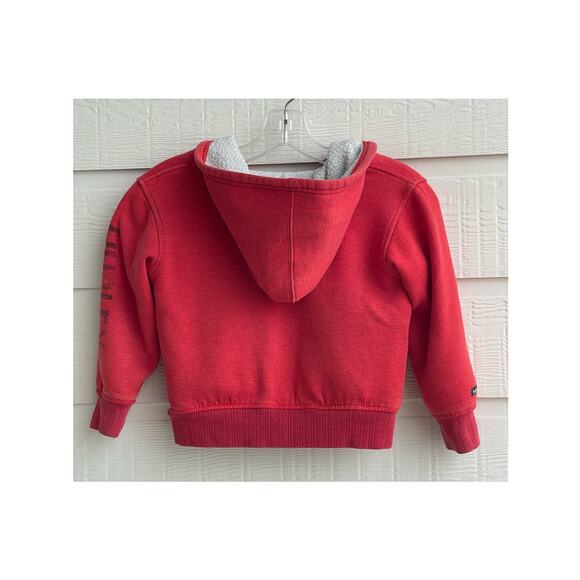 Hurley Boys red fleece zip hoodie 6 - Picture 2 of 5